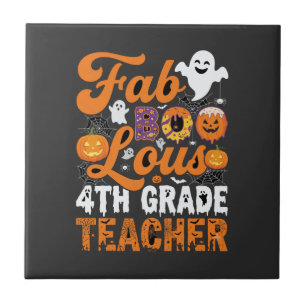 Fabel-hafte 4. Klasse Lehrer Halloween Fliese