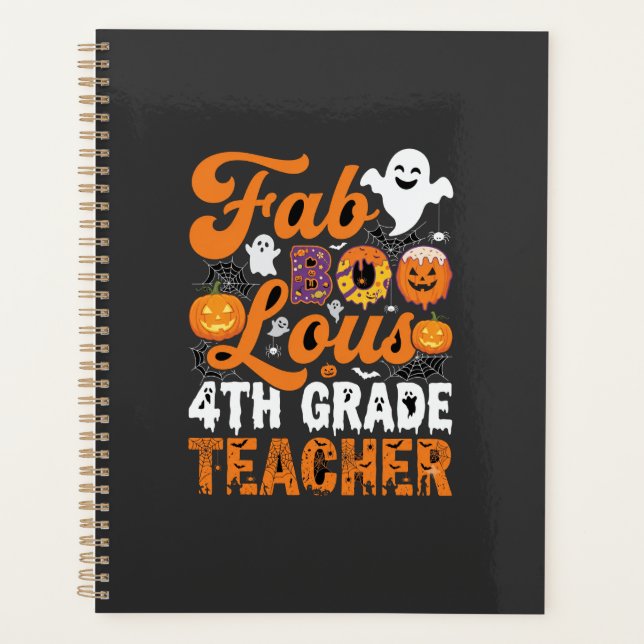 Fabel-hafte 4. Klasse Lehrer Halloween Planer (Vorderseite)
