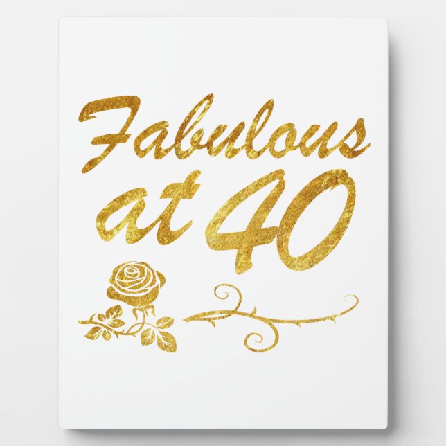 Fabelhaft bei 40 Jahren Fotoplatte (Vorderseite)