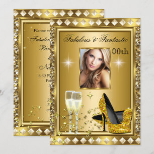 Fabelhaft Foto Gold Glanz Glamour Hollywood Geburt Einladung