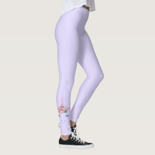 Fabelhaft Süße Einhorn Blumen Gesicht 2 Leggings
