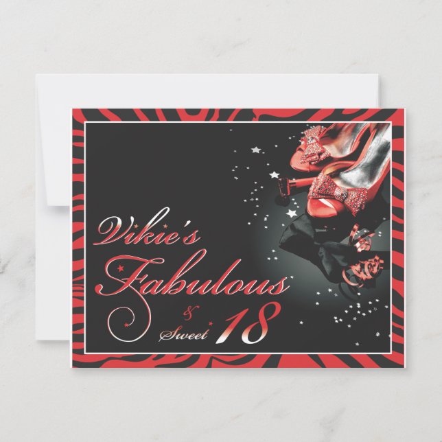 Fabelhaft u. Bonbon 18 - Vickie Einladung (Vorderseite)