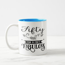 Fabelhafte 50. Geschenk-Tasse des Zweifarbige Tasse
