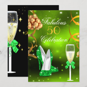 Fabelhafte 50 Limettengrüne Goldene Absätze Champa Einladung