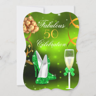 Fabelhafte 50 Limettengrüne Goldene Absätze Champa Einladung