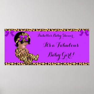 Fabelhafte Babyparty Baby Süßes Mädchen Leopard 3 Poster