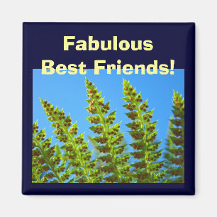 Fabelhafte beste Freunde! Magnete Grüne Farnwedel Magnet