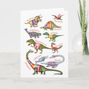 Fabelhafte Dinosaurier Grußkarte Karte