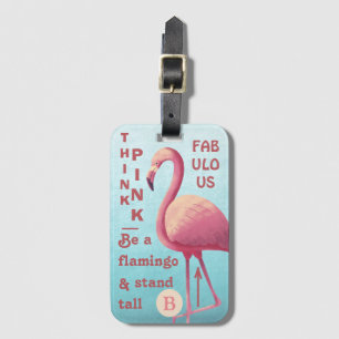 Fabelhafte Flamingo-Malerei mit Zitaten Gepäckanhänger