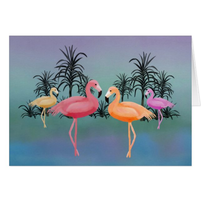 Fabelhafte Flamingos (Vorderseite (Horizontal))