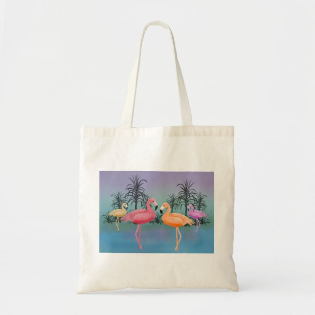 Fabelhafte Flamingos Tragetasche (Vorne)