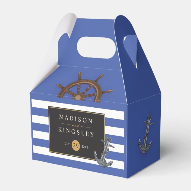 Fabelhafte Hochzeit des Nautic Boat Anchor Geschenkschachtel (Vorderseite)