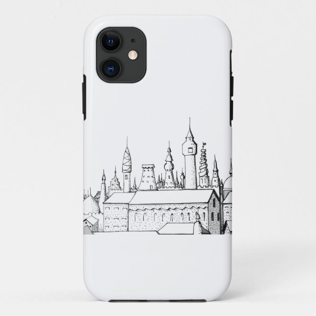 fabelhafte Stadt . Kunstwerke in Schwarz-Weiß. Case-Mate iPhone Hülle (Rückseite)