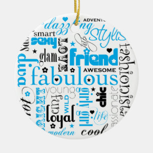 Fabelhafte Synonym BESTE FREUNDIN Verzierung Keramik Ornament
