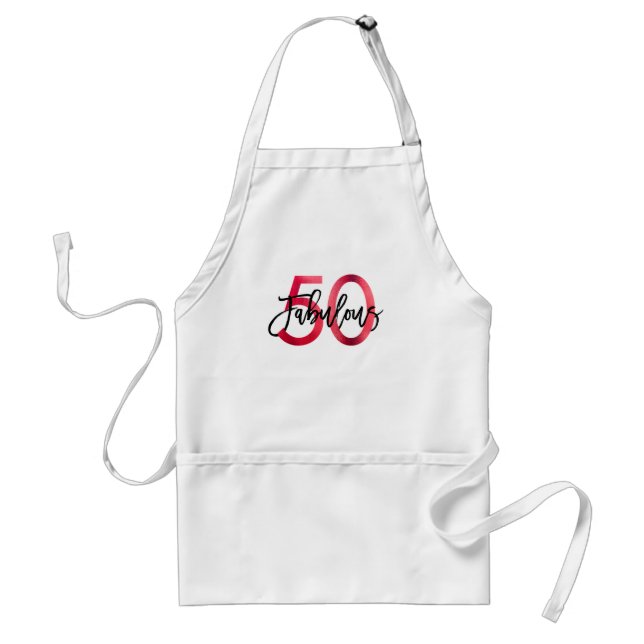 Fabelhafter 50. | schicker roter Spaß-moderner Schürze (Vorne)