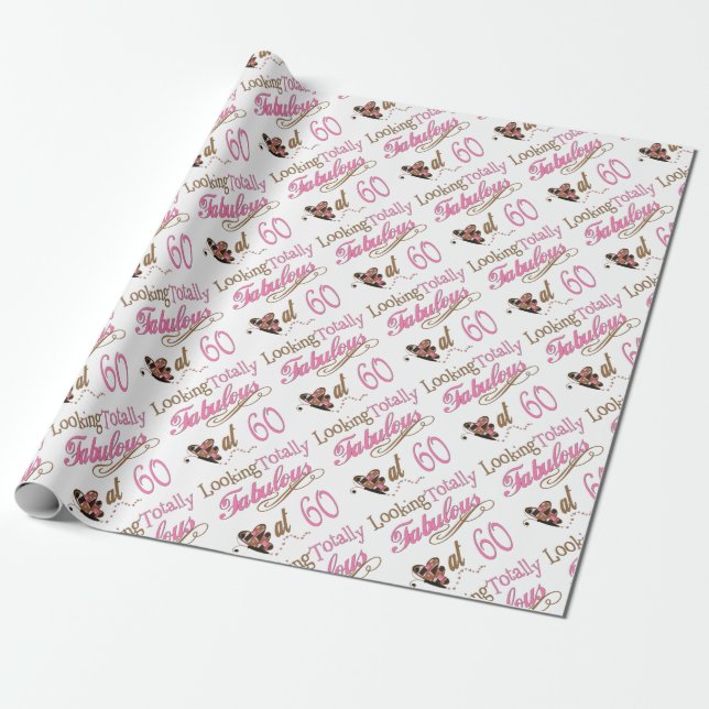 Fabelhafter 60. Geburtstag Geschenkpapier (Ungerollt)