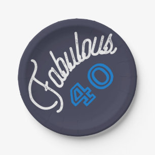 Fabelhafter Geburtstag 40 Pappteller