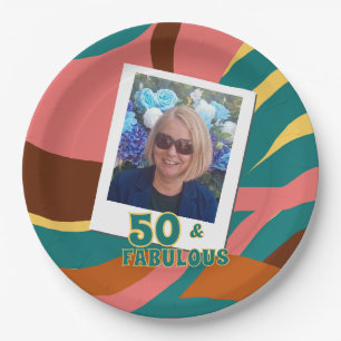 fabelhaftes 50's 50. Geburtstagsfeier Retro Pappteller