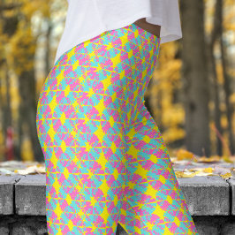 Fabelhaftes gelbes Phasenverschiebungsmuster Leggings
