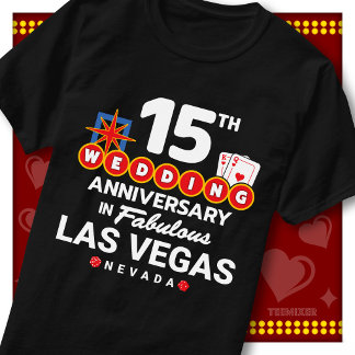 Fabelhaftes Las Vegas 15. Hochzeit-Jubiläumspaar T-Shirt