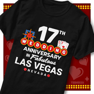 Fabelhaftes Las Vegas 17. Hochzeitsjubiläum Paar T-Shirt