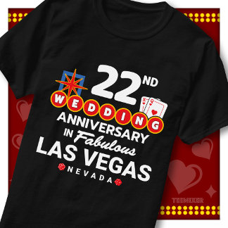 Fabelhaftes Las Vegas 22. Hochzeitspaar-Jubiläum T-Shirt