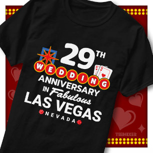 Fabelhaftes Las Vegas 29. Hochzeitspaar-Jubiläum T-Shirt