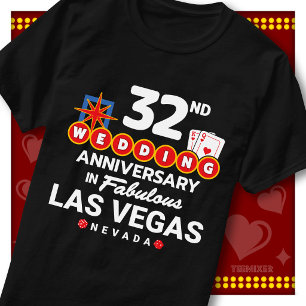 Fabelhaftes Las Vegas 32. Hochzeitspaare-Jubiläum T-Shirt