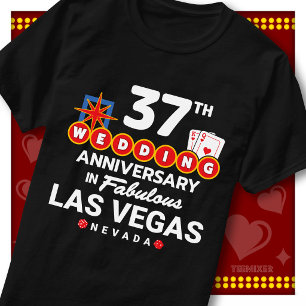 Fabelhaftes Las Vegas 37. Hochzeitspaar-Jubiläum T-Shirt
