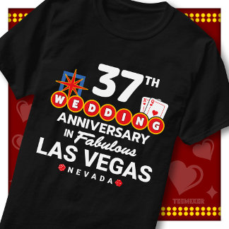 Fabelhaftes Las Vegas 37. Hochzeitspaar-Jubiläum T-Shirt