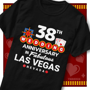 Fabelhaftes Las Vegas 38. Hochzeitspaar-Jubiläum T-Shirt