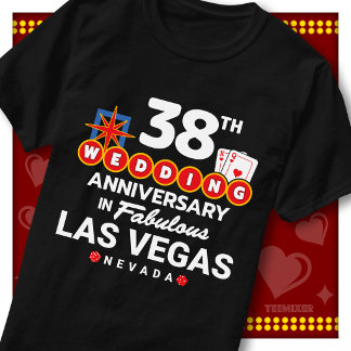 Fabelhaftes Las Vegas 38. Hochzeitspaar-Jubiläum T-Shirt