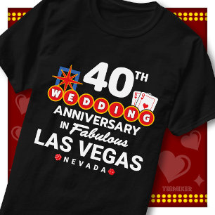 Fabelhaftes Las Vegas 40. Hochzeitspaar-Jubiläum T-Shirt