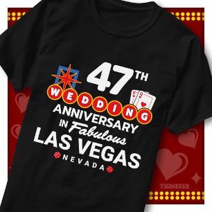 Fabelhaftes Las Vegas 47. Hochzeitspaar-Jubiläum T-Shirt