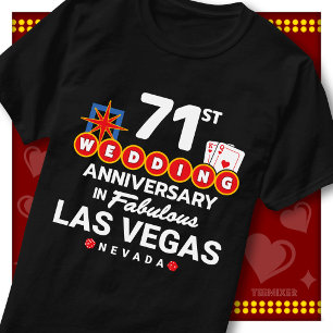 Fabelhaftes Las Vegas 71. Hochzeitspaar-Jubiläum T-Shirt