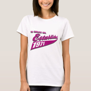 Fabelhaftes Mädchen stellte 1971 her T-Shirt
