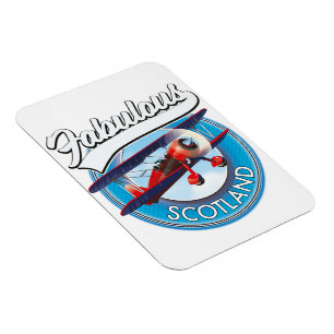 Fabelhaftes Schottland Retro-Reise-Patch Magnet