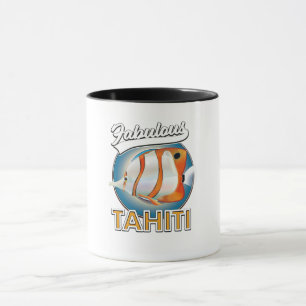 fabelhaftes Tahiti-Retro-Logo Tasse