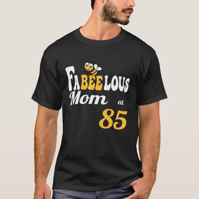 Fabelous Mama Bee Honeycomb Mommy 85th B T-Shirt (Vorderseite)