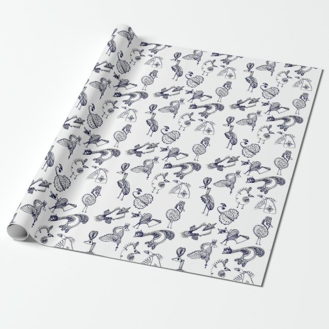 Fabelvögel Geschenkpapier (Ungerollt)