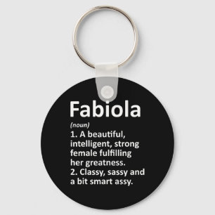 Fabiola Definition Personalisiert Name Funny Chris Schlüsselanhänger