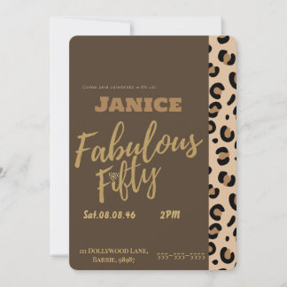 Fabolous Cheetah 50er Einladung
