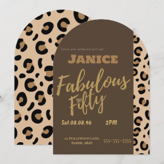Fabolous Cheetah 50er Einladung