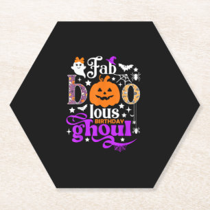 Faboolous Birthday Ghoul Shirt Funny Boo Pumpkin H Untersetzer