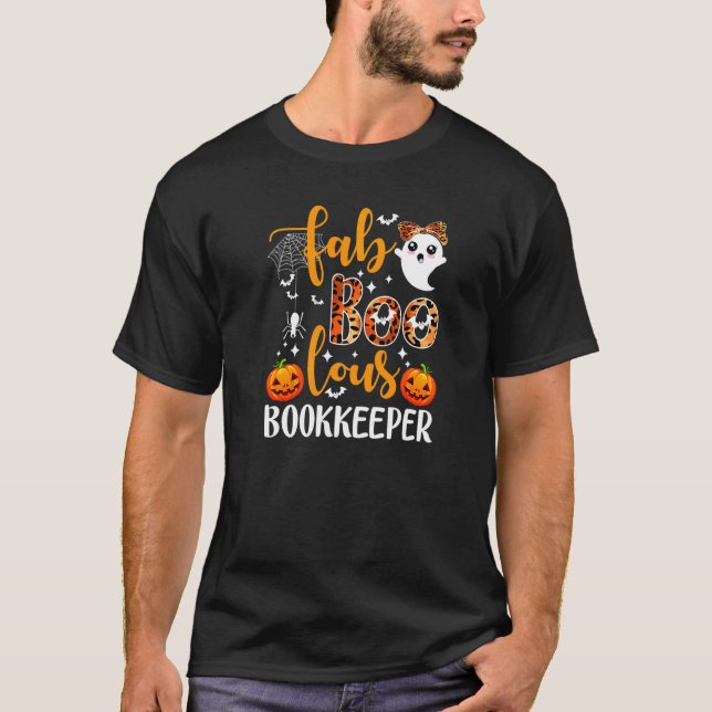 Faboolous Bookkeeper Halloween Costume School Book T-Shirt (Vorderseite)