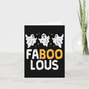 Faboolous Ghosts Funny Beängstigend Spooky Hallowe Karte