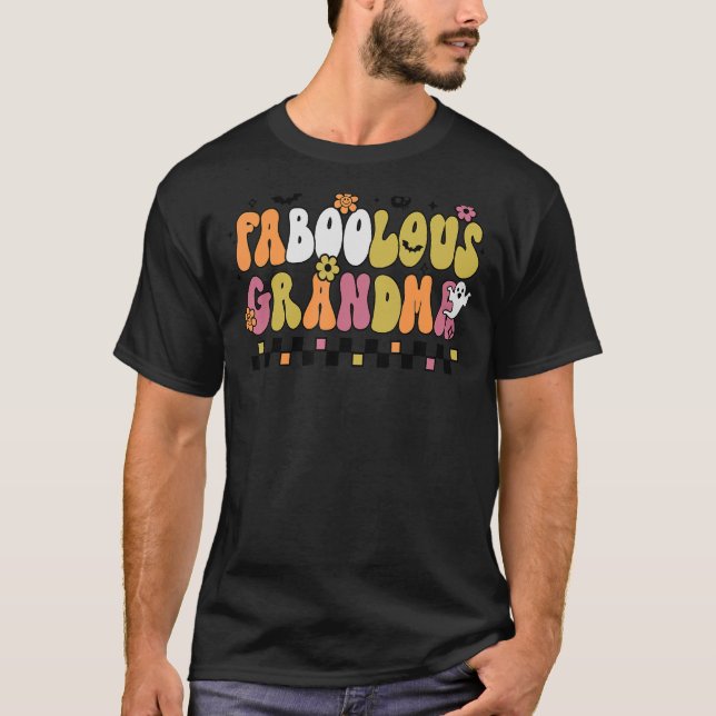 Faboolous Granny Retro Halloween Ghost Witchy Spoo T-Shirt (Vorderseite)