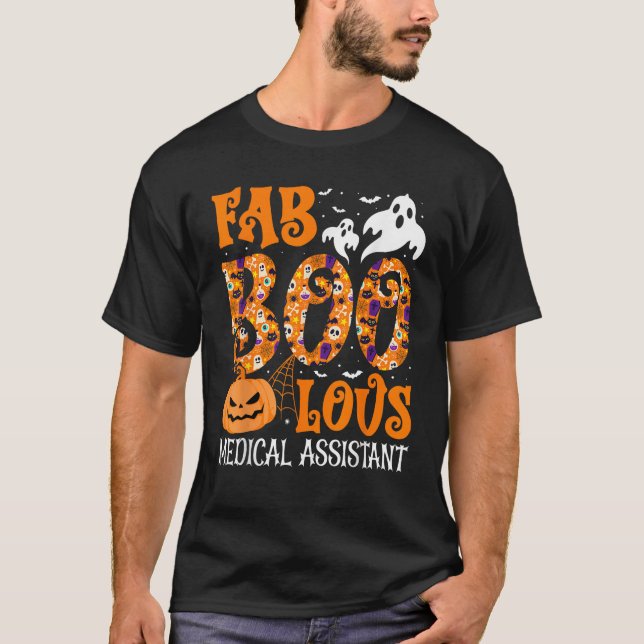 Faboolous Medical Assistant Nurse Ghost Spooky Hal T-Shirt (Vorderseite)