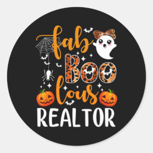 Faboolous Realtor Halloween Realtor Real Anwesen A Runder Aufkleber