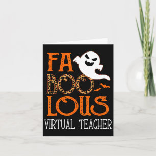 Faboolous virtueller Lehrer über Halloween-Party F Karte